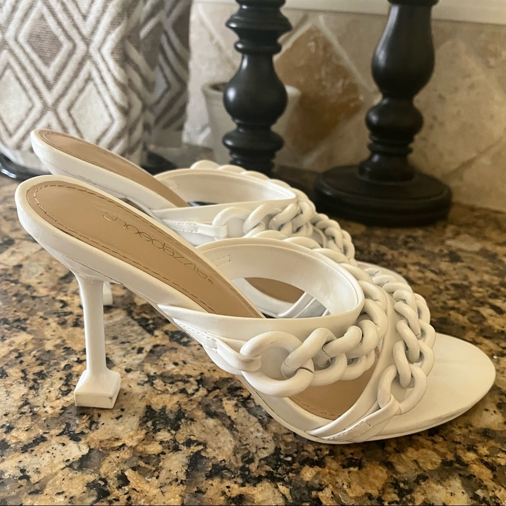 Rough Around The Edges Chain Detail Double Strap Sandal